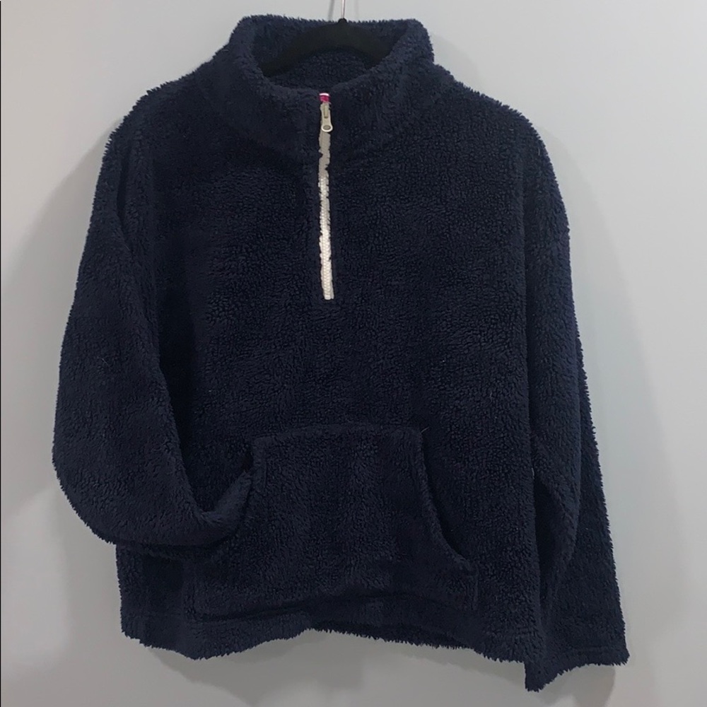 J. Crew Navy Sherpa Pullover - Picture 2 of 6